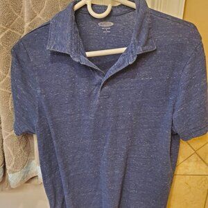Old Navy Blue Collared T shirt Men's Small
